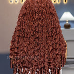 26 inch reddish brown burmese curly wig 180% density 