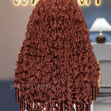 26 inch reddish brown burmese curly wig 180% density 