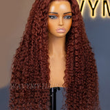 Wavymy Wear & Go Reddish Brown 7x5 Glueless Lace Wigs Human Hair 180% Density