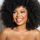 Wavymy Short Afro Kinky Curly Pixie Wig Fluffy Explosion Human Hair Wig