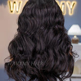 Wavymy Side Braided Yaki Body Wave 13x6 Max Lace Frontal Wig Drawstring Wear & Go Wigs Dome Cap Glueless Wigs Human Hair 180% Density