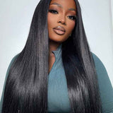 Wavymy Straight 4x4 Transparent Lace Closure Wig Human Hair Wig 180% Density