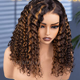 Buy 1 Get 1 | Wavymy Straight Bob Wear Go Glueless Wigs 7x5 Lace Wig & Blonde Highlights Water Wave Wear Go 7x5 Lace Wig