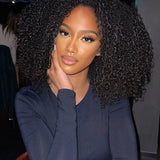 Wavymy Upgrade 13x6 Max Lace Frontal Afro Curly Wear & Go Wigs Dome Cap Glueless Wigs 180% Density