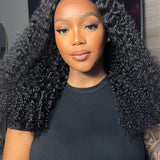 Wavymy Upgrade 13x6 Max Lace Frontal Kinky Curly Wear & Go Wigs Dome Cap Glueless Wigs 180% Density