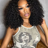 Wavymy Upgrade 13x6 Max Lace Frontal Kinky Curly Wear & Go Wigs Dome Cap Glueless Wigs 180% Density
