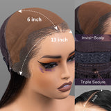 Wavymy Upgrade 13x6 Max Lace Frontal Wear & Go Wigs Dome Cap Glueless Straight Wigs 180% Density