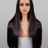 Wavymy Upgrade 13x6 Max Lace Layered Cut Straight Wear & Go Wigs Dome Cap Glueless Wigs 180% Density