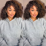 highlight water wave half wig bob style