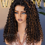 24 inch highlight water wave half wig