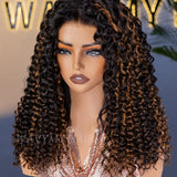 24 inch highlight water wave half wig