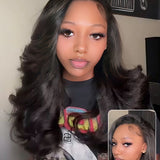 Wavymy Upgrade Drawstring Kinky Straight Half Wig Lazy Layered Wave Wig Human Hair No Glue No Lace Pre-Styled Wig