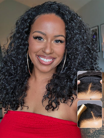 Wavymy Hair water wave half wigs