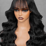 Wavymy Wear Go 7x5 & 13x4 HD Lace Pre-everything Fluffy Natural Loose Wave Curtain Bangs Wigs 180% Density