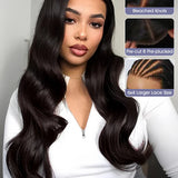 $0 Get Free Wig | Glueless Straight Wigs With Bangs & Wear Go Body Wave 4x6 Pre-bleached Wigs180 Density