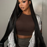 Wavymy Wear Go Glueless C-Part 7x5 Lace Wigs Human Hair Pre-plucked with Natural Hairline 180% Density