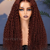 Wavymy Wear & Go Reddish Brown 7x5 Glueless Lace Wigs Human Hair 180% Density