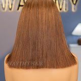 Wavymy Yaki Straight Layered Cut Silky Bob Wig Upgrade 9x6 T-Part Lace Wig Pre-Plucked Wear Go Glueless Wigs 180% Density
