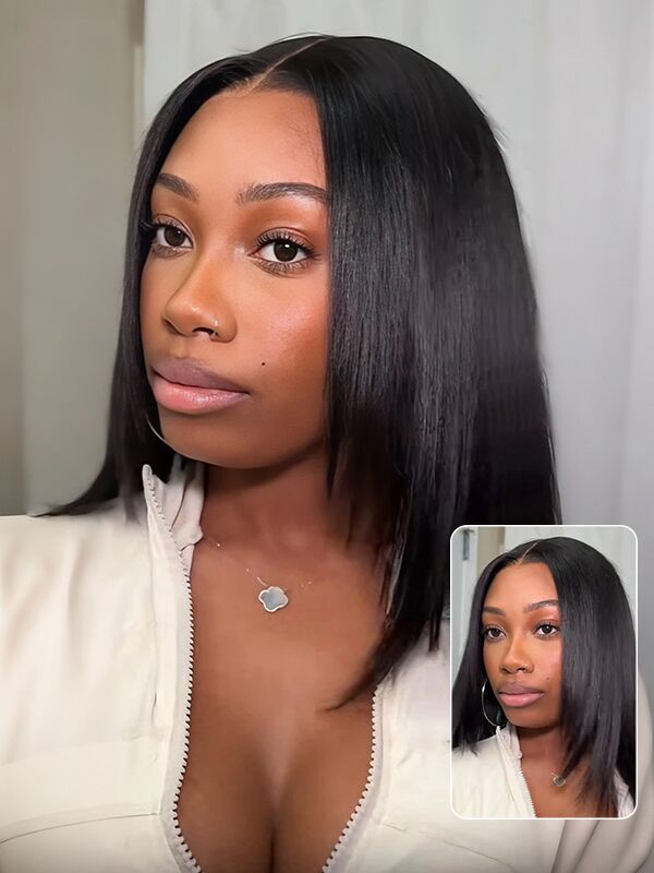 wear and go yaki straight layered glueless bob wigs