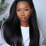 Wavymy Upgrade 13x6 Max Lace Frontal Wear & Go Wigs Kinky Straight Dome Cap Glueless Wigs 180% Density