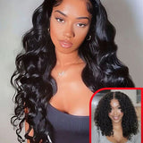 Buy 1 Get 1 | Wear Go Ocean Wave 6x4 HD Lace Wigs & M-cap 9x6 Wear Go Kinky Curly Wigs