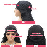 Wavymy Kinky Curly Scarf Wigs Virgin Human Hair Headband Wig No Glue & No Sew Natural Color