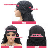 Wavymy Highlight Straight Headband Wig Virgin Human Hair Half Wigs for African Women