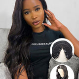 Wavymy Body Wave V Part Wig No Glue No Sew No Gel Human Hair Wig Thin Part Wig