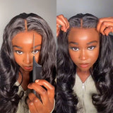 Flash Sale Wavymy HD Lace Wear Go Glueless Wigs 4x6 Pre Cut HD Lace Closure Wigs With Pre Plucked Nautral Hairline 180% Denisity