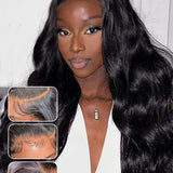 Wavymy 13X4 HD Lace Frontal Wigs With Baby Hair Pre Plucked Body Wave Wig
