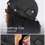 Wavymy Upgrade 3 In 1 Half Wigs Water Wave No Lace No Glue Human Hair For Women 180% Density