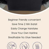 Wavymy Kinky Curly Scarf Wigs 100% Virgin Human Hair Headband Wig No Glue & No Sew Natural Color