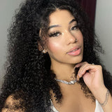 Flash Sale | Kinky Curly 13*4*1 Lace Part  Wigs Human Hair adjustable Perfectly fit belt Long Wig