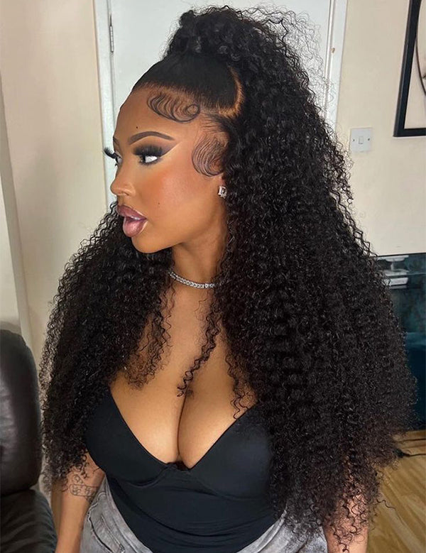 kinky curly 360 glueless wig