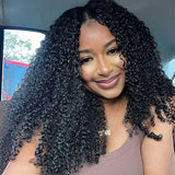 Wavymy Upgrade 9x6 T-Part Lace Kinky Curly Wig Pre-Plucked Wear Go Glueless Wigs 180% Density