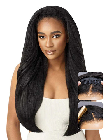 Wavymy Hair kinky straight half wigs