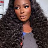 Wavymy Realistic Natural Hairline HD Lace Wigs Loose Deep Wave 4x4 Lace Closure Human Hair Wigs