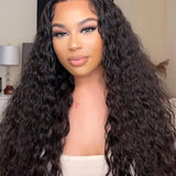 Wavymy V Part Loose Deep Wave Wigs Virgin Human Hair No Glue  No Leave Out Needed V Part Human Hair Wigs