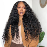 Wavymy M-Cap  Wear & Go Wigs Dome Cap Glueless Water Wave Pre-bleached 9x6 Lace Closure Wig 180% Density