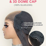 Wavymy M-Cap 9x6 HD Lace Wear Go Glueless Straight Pre-bleached Wigs 180% Density