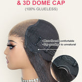 Buy 1 Get 1 | M-Cap 9x6 Wear Go Straight Pre-bleached Wigs & Body Wave 13x4x1 Lace Part Wigs 180% Density