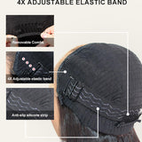 Wavymy M-Cap 9x6 Lace Wear Go Pre Cut Glueless Straight Pre-bleached Wigs 180% Density