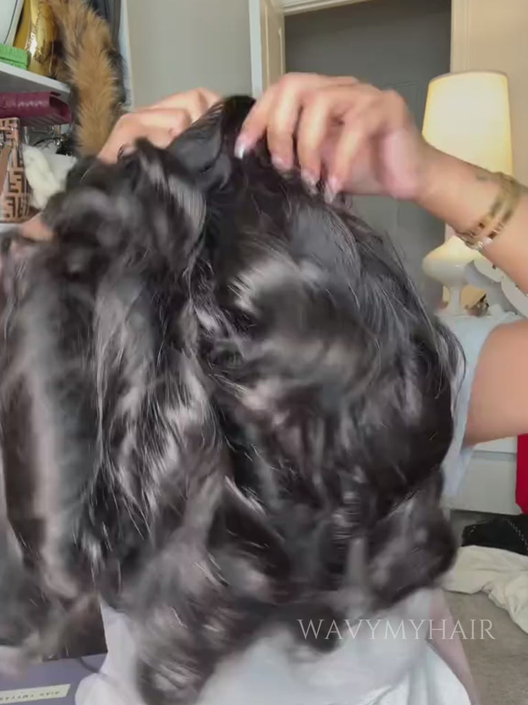 glueless c part body wave layered wigs