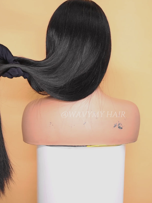 video: straight HD lace glueless wig human hair 