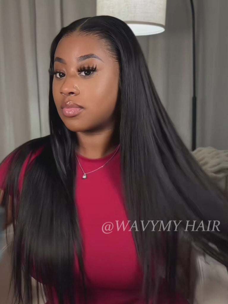 straight drawstring pre everything wigs install