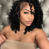 Wavymy 13x4 HD Lace Closure Glueless Wear Go Wigs  Wand Curl Wave 180% Beginner Friendly Wig