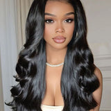 Wavymy Water Wave 13x4 & 13x6 Lace Frontal Wig Natural Color Wig 180% Density Human Hair