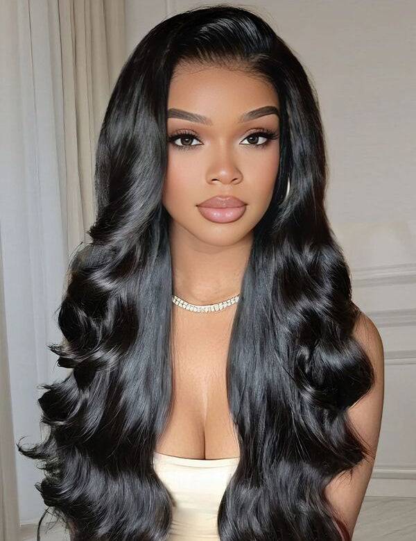 Wavymy Water Wave 13x4 & 13x6 Lace Frontal Wig Natural Color Wig 180% Density Human Hair