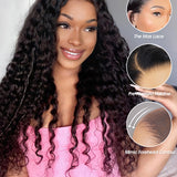 Wavymy Water Wave 13x4 & 13x6 Lace Frontal Wig Natural Color Wig 180% Density Human Hair