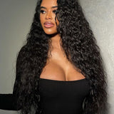 Wavymy Deep Wave 13x6 Lace Frontal Wig Pre Plucked Hairline Lace Wigs Natural Color On Sale
